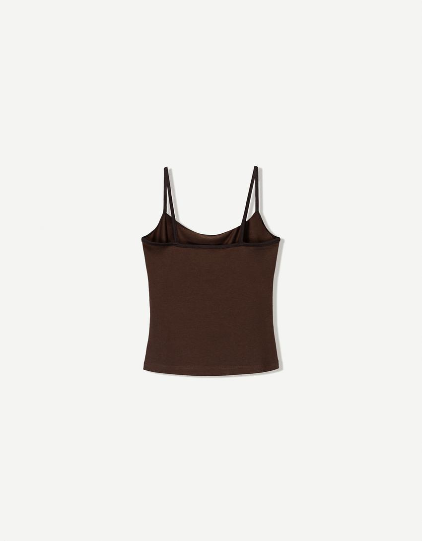 Strappy top-Brown-4