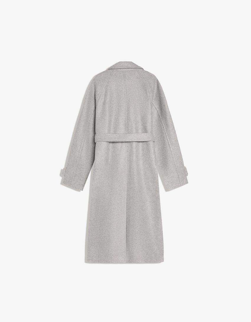 Abrigo trench soft cinturón-Gris