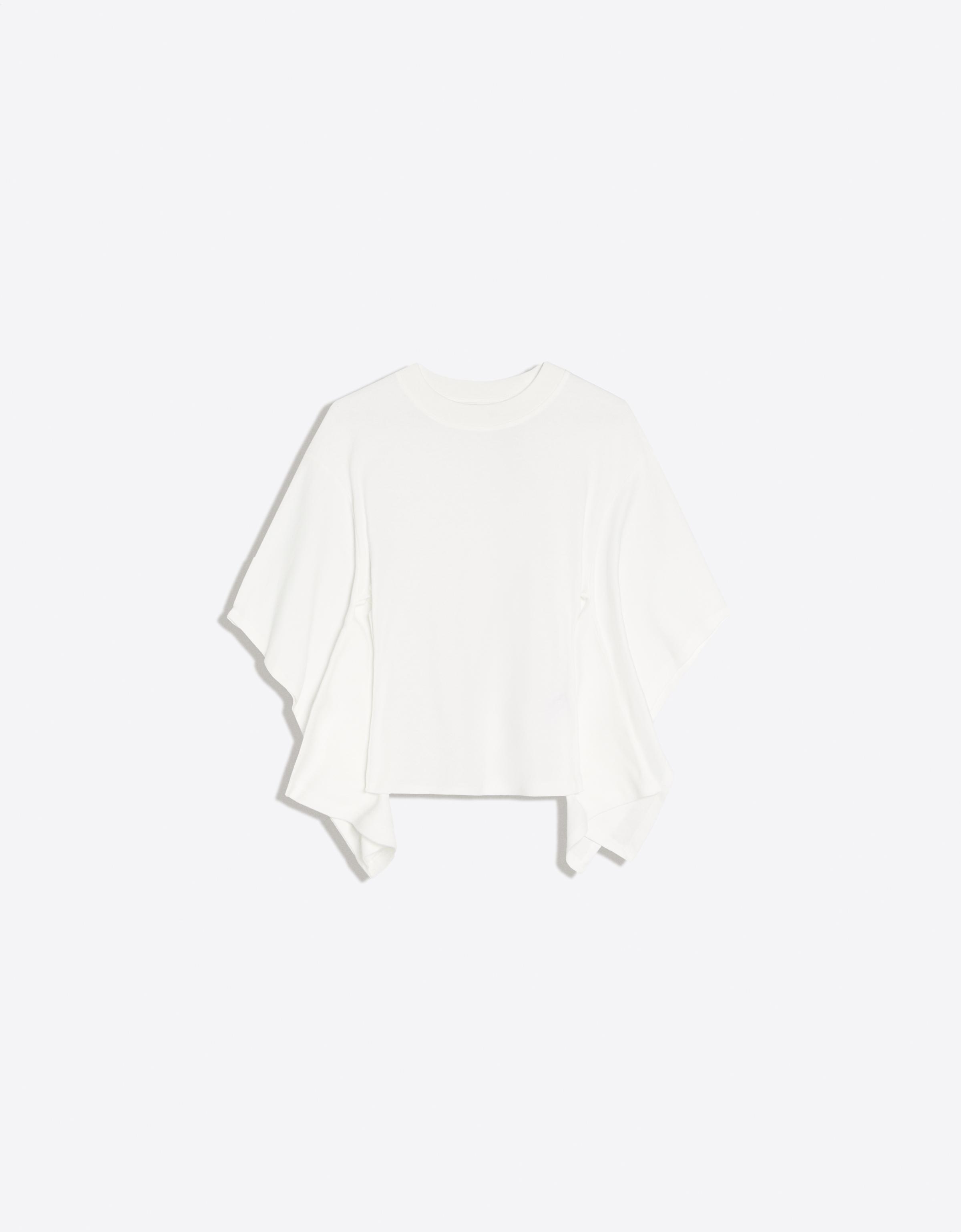 Short sleeve cape T-shirt — Off white