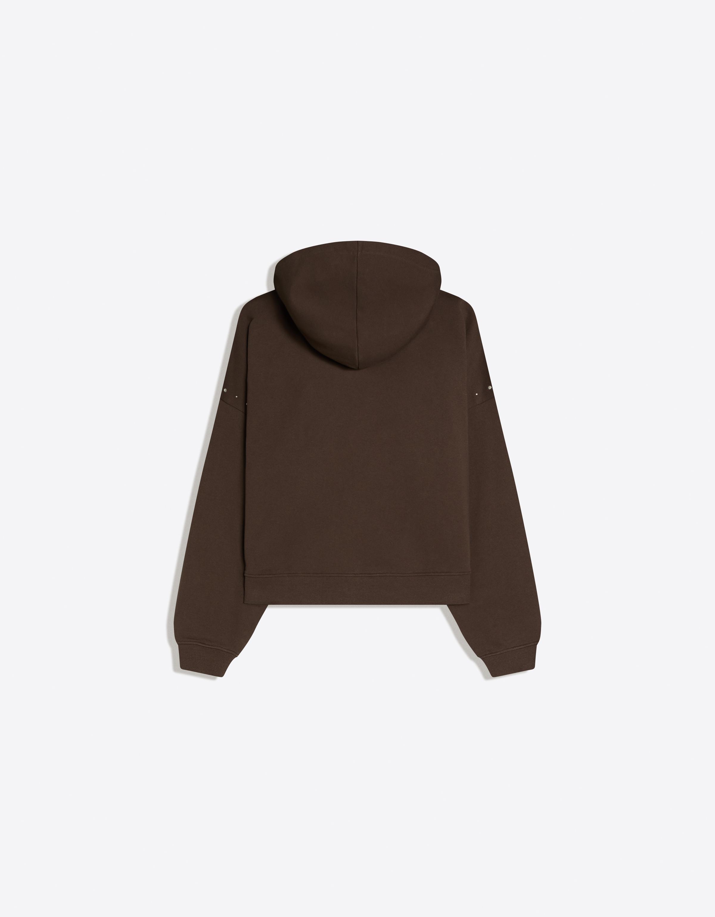 Studded zip-up hoodie