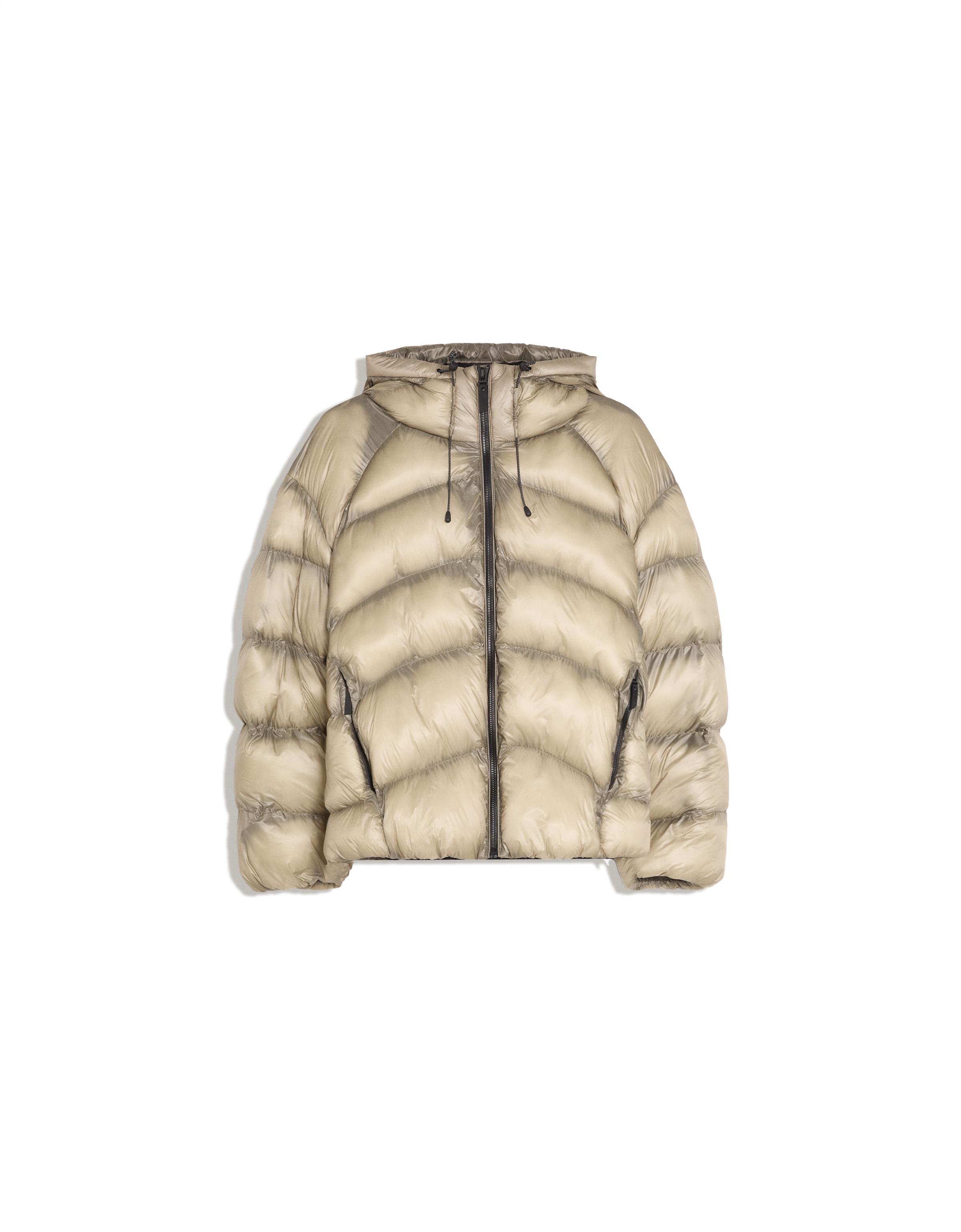 Quilted translucent-effect jacket — Khaki