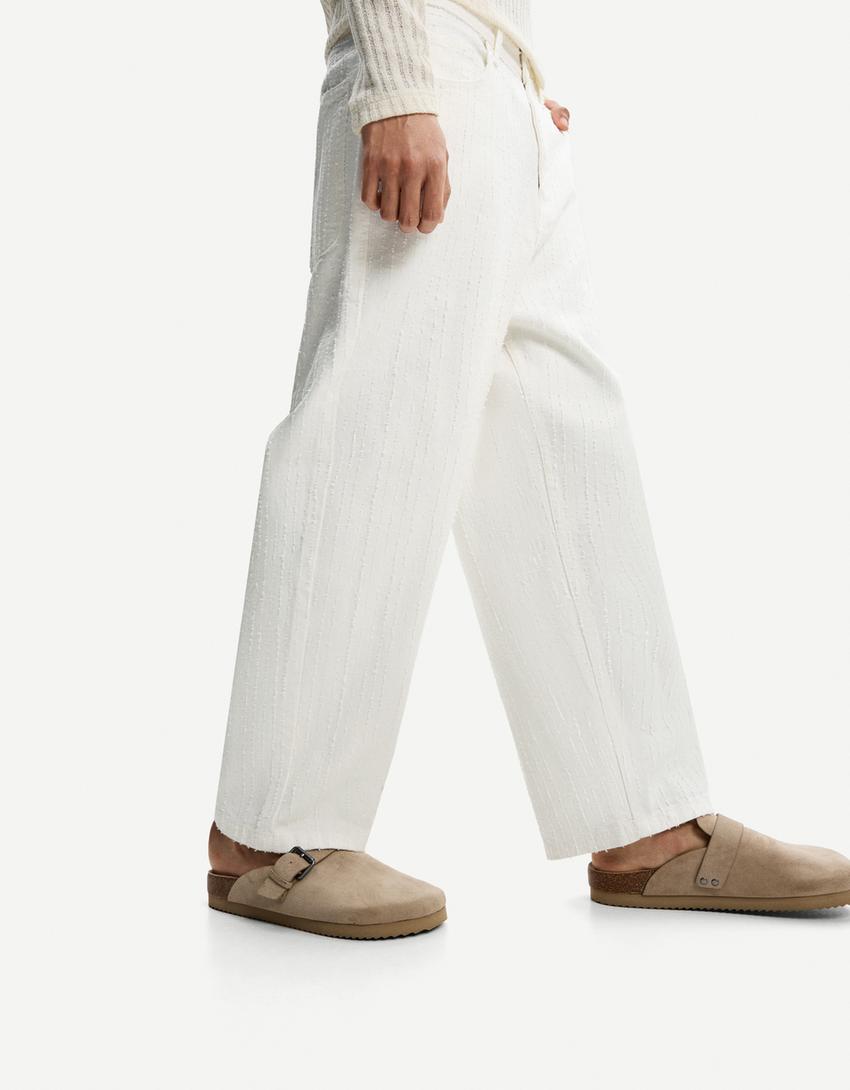 Baggy jacquard jeans