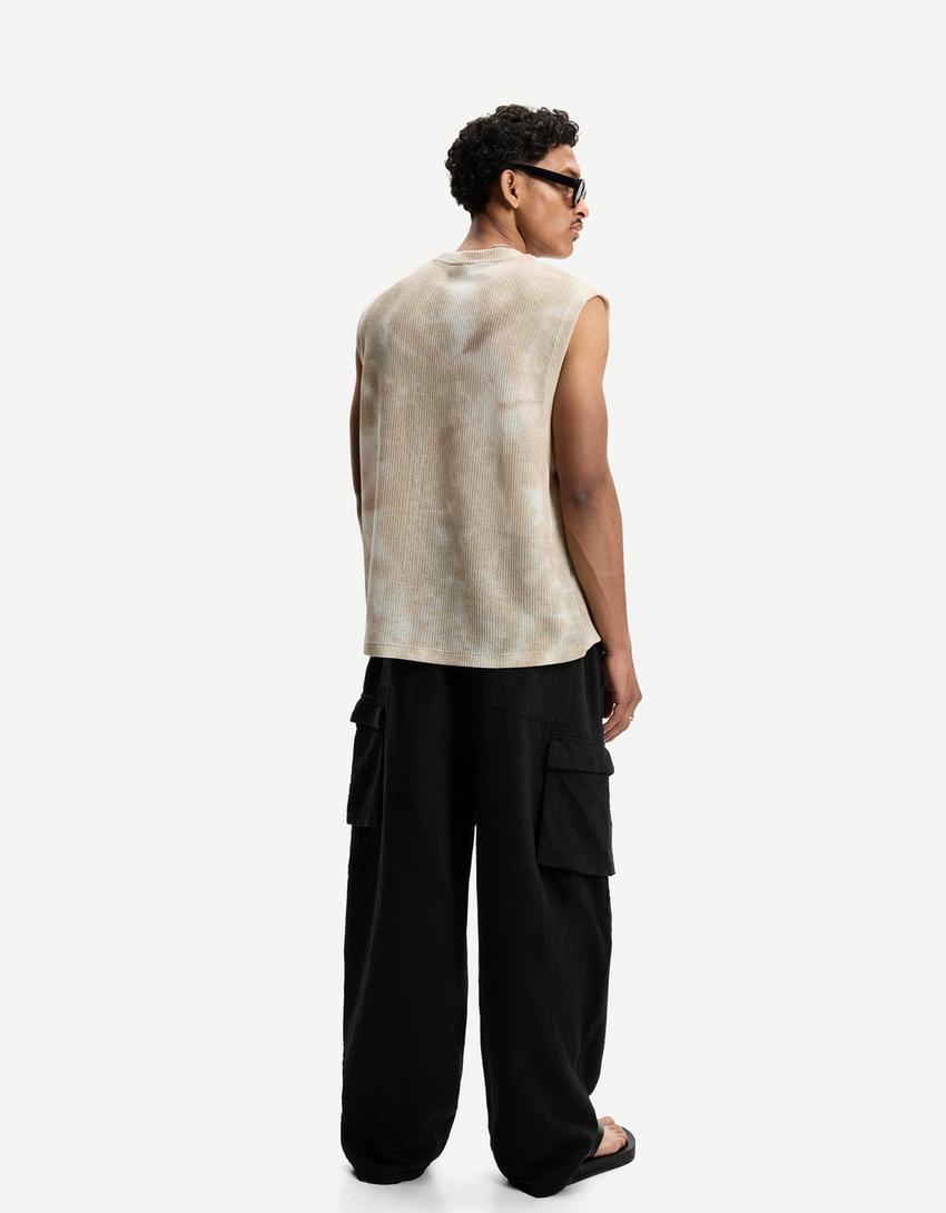 Pantalon cargo skate-Noir-2