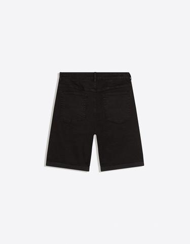 Roll-up denim Bermuda shorts — Black 6