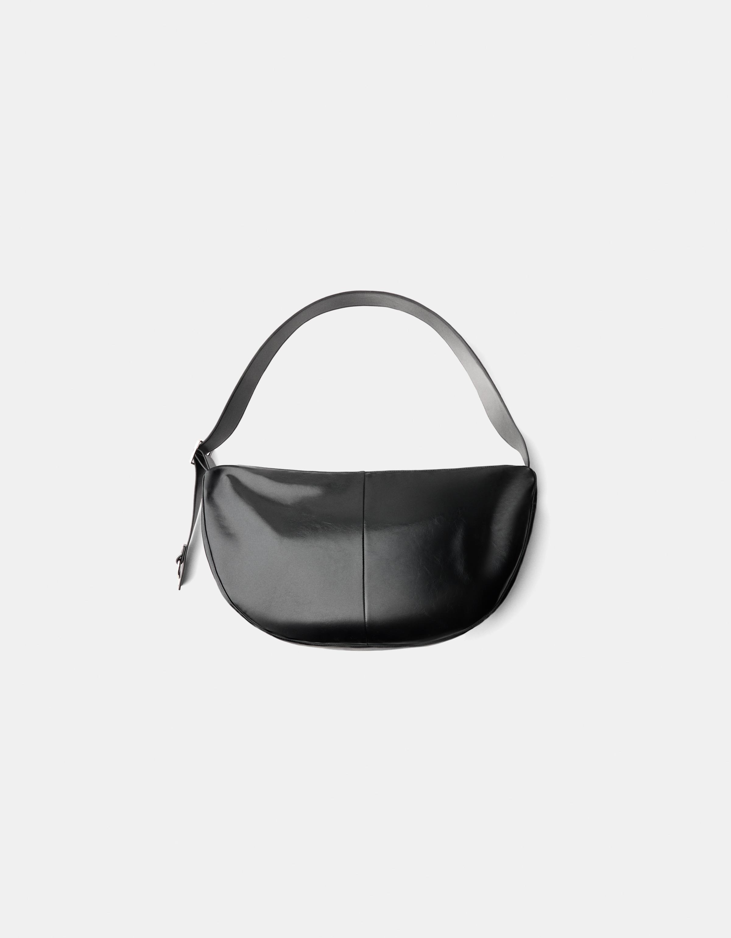 Bershka Maxi-Tasche Aus Kunstleder Damen Schwarz