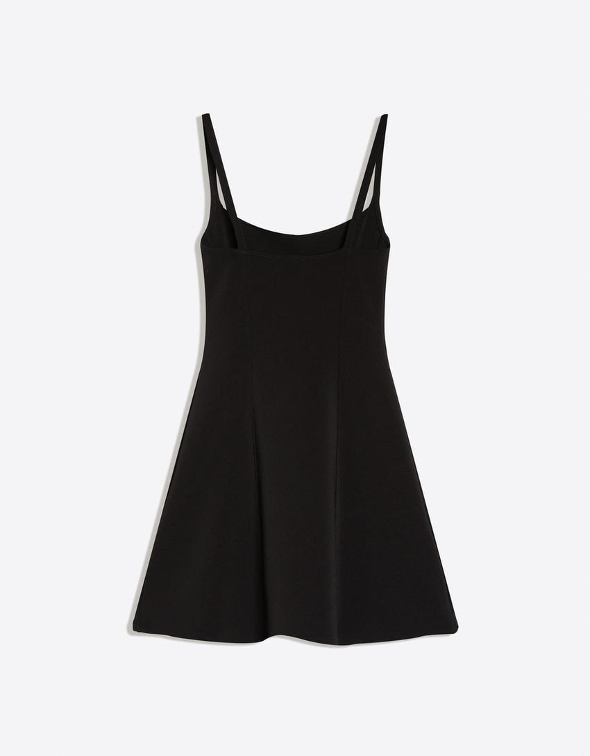 Robe mini corset-Noir