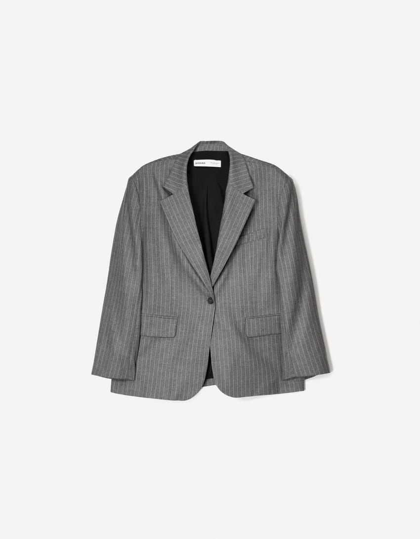 Oversized blazer-Grijs-2