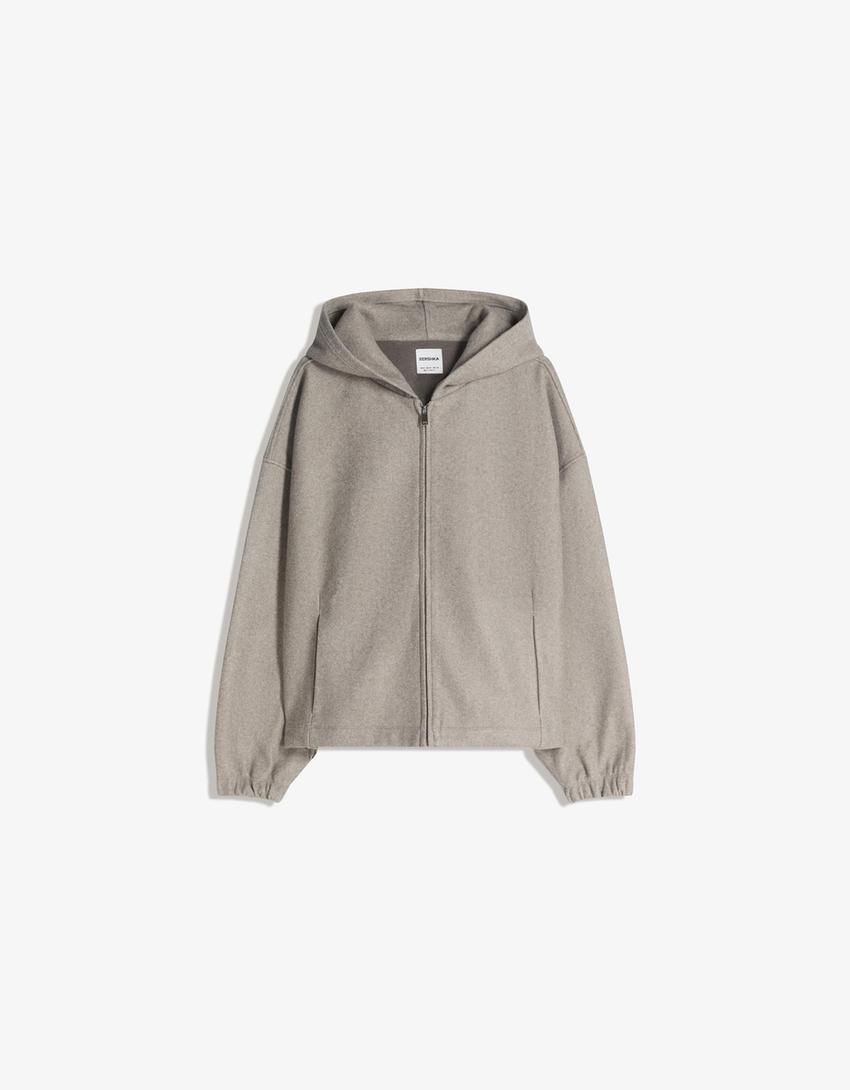 Set aus Jacke und Barrel-Hose mit Woll-Effekt-Set aus Jacke und Barrel-Hose mit Woll-Effekt
