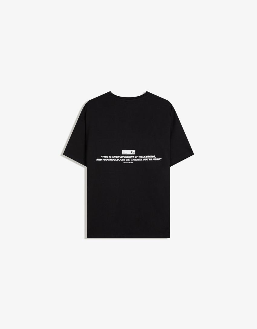 Michael The Office T-shirt met korte mouw-Zwart
