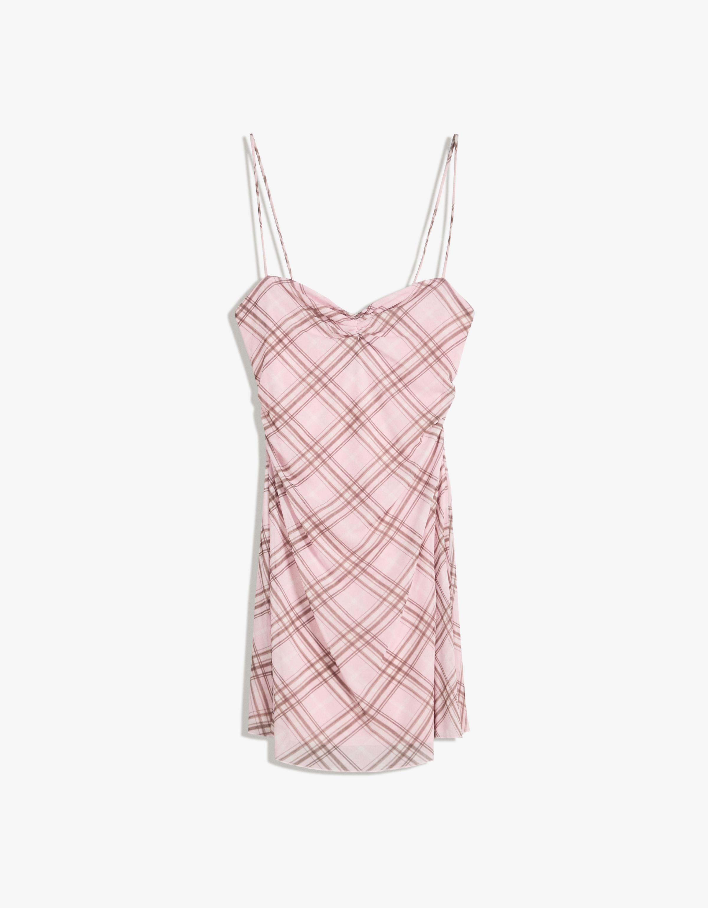 Bershka Trägerkleid Mit Print Damen M Rosa