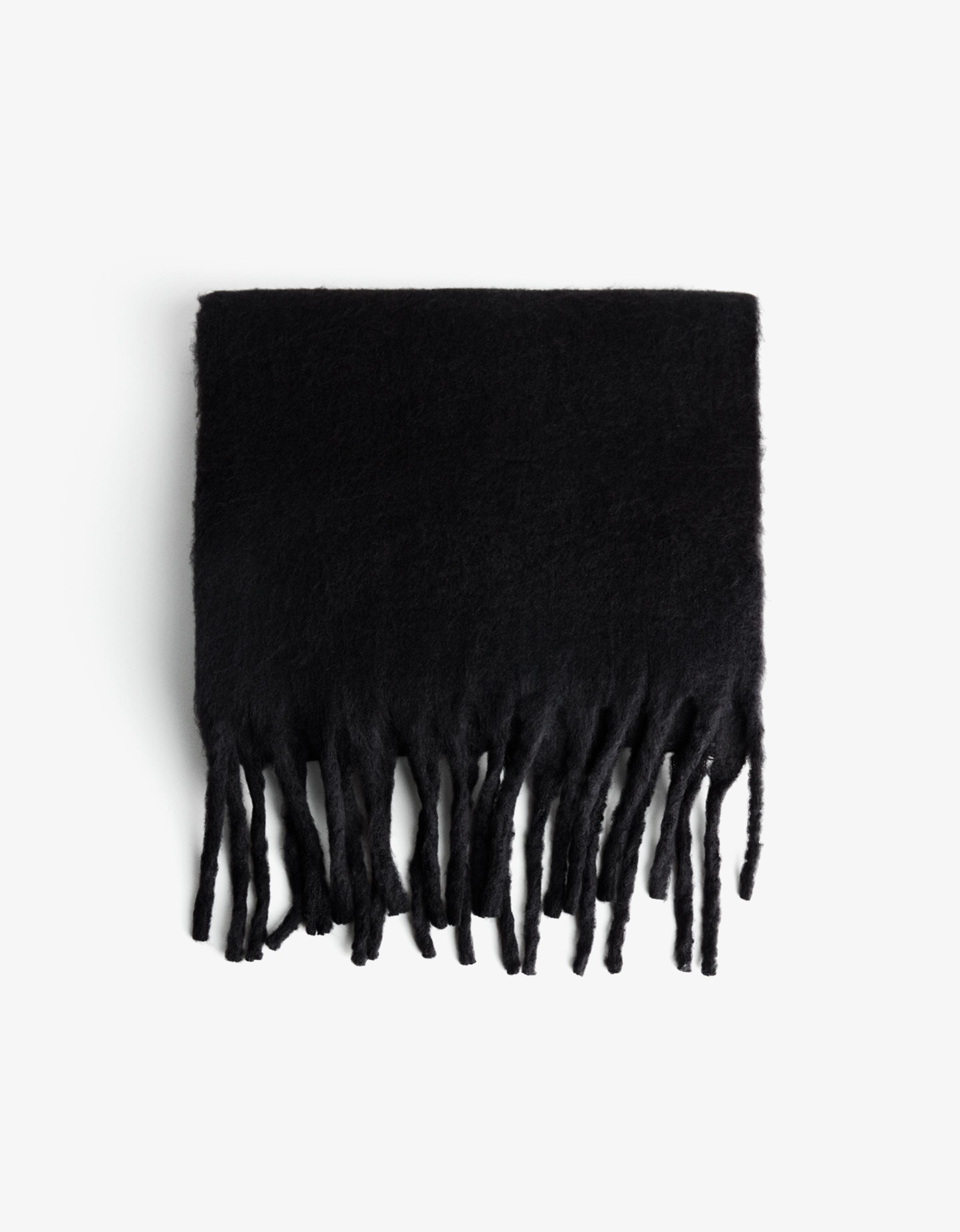 Solid-coloured scarf — Black