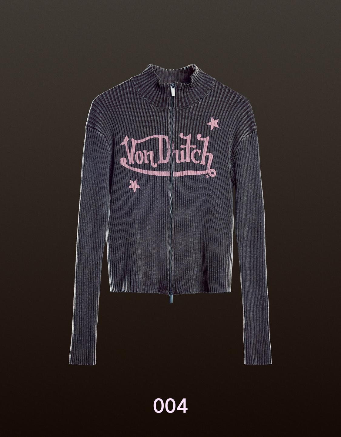 Printed Von Dutch jacket with zip