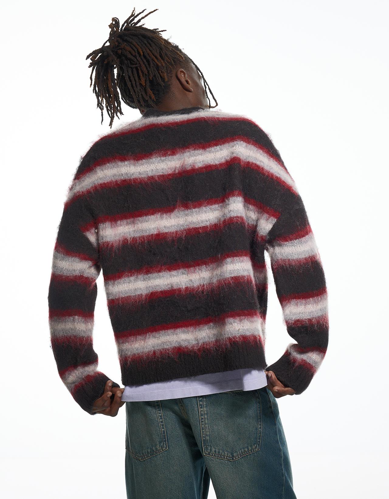 Striped cardigan with details ARIES X BERSHKA — Black