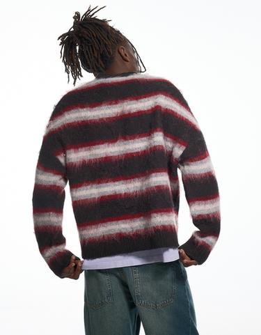 Striped cardigan with details ARIES X BERSHKA — Black 2