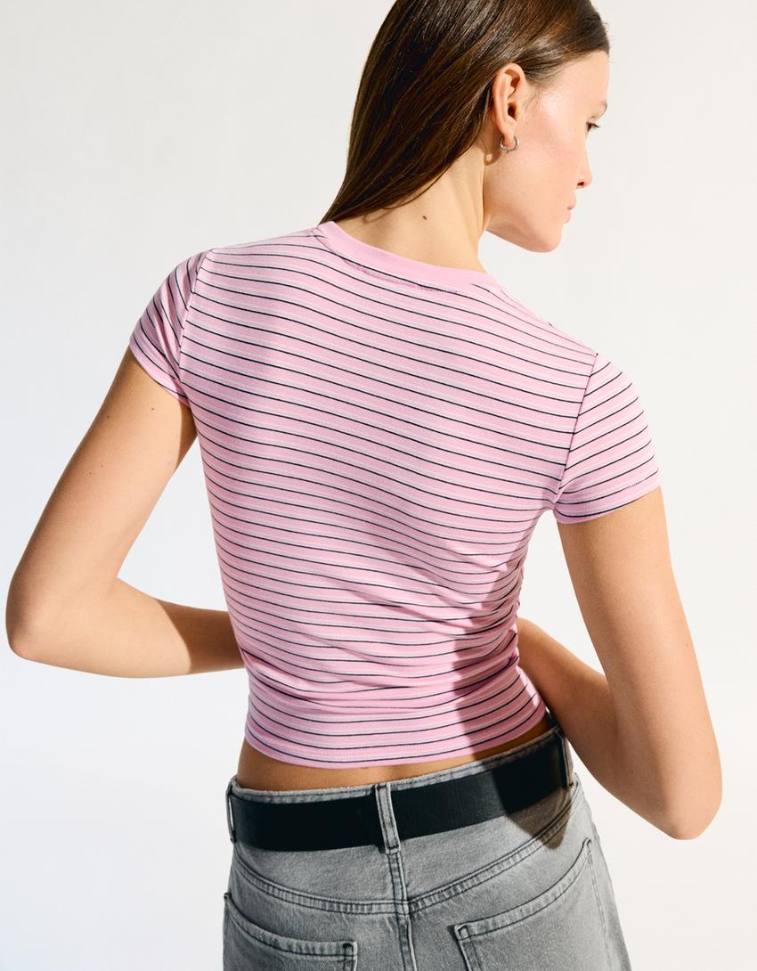 T-Shirt Rundausschnitt-Schwarz