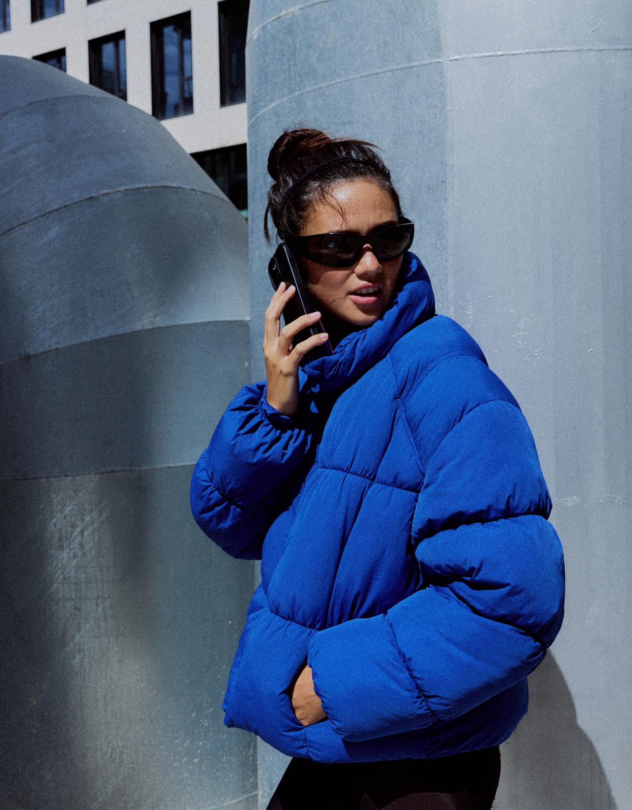 Puffer Jacket — THERMAL RESISTANCE & WATER-REPELLENT — Blue