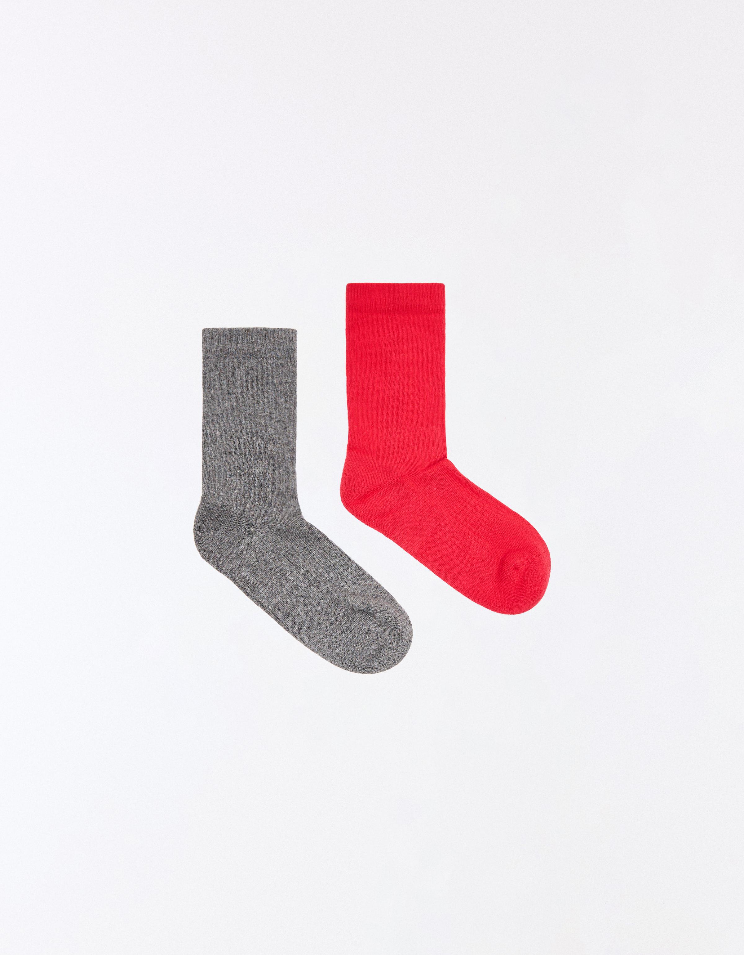 Bershka Pack 2 Calcetines Mujer Rojo