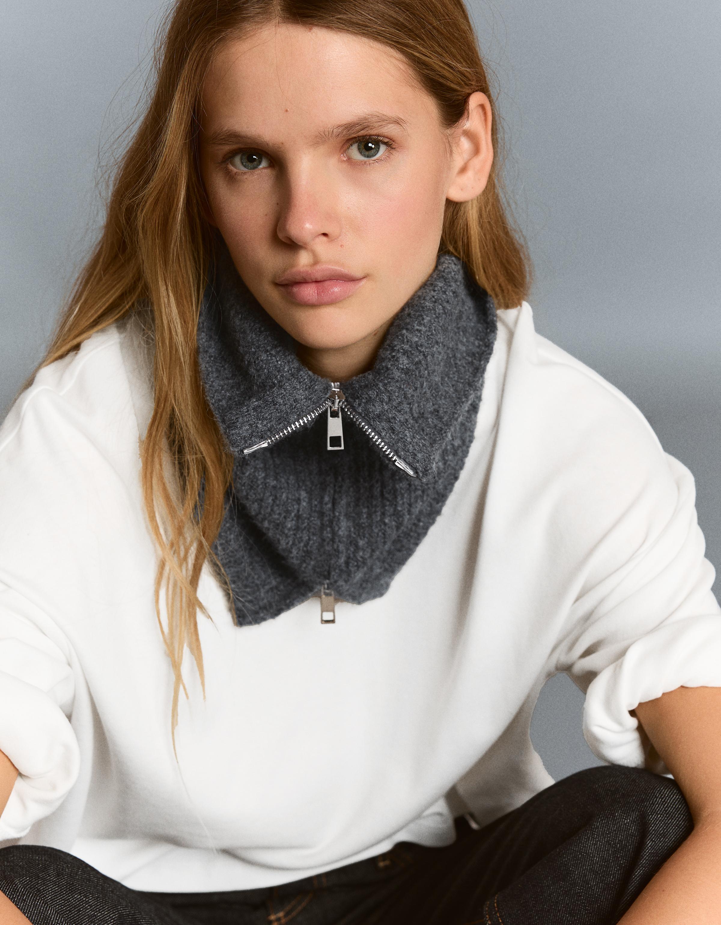 Cuello tricot cremallera