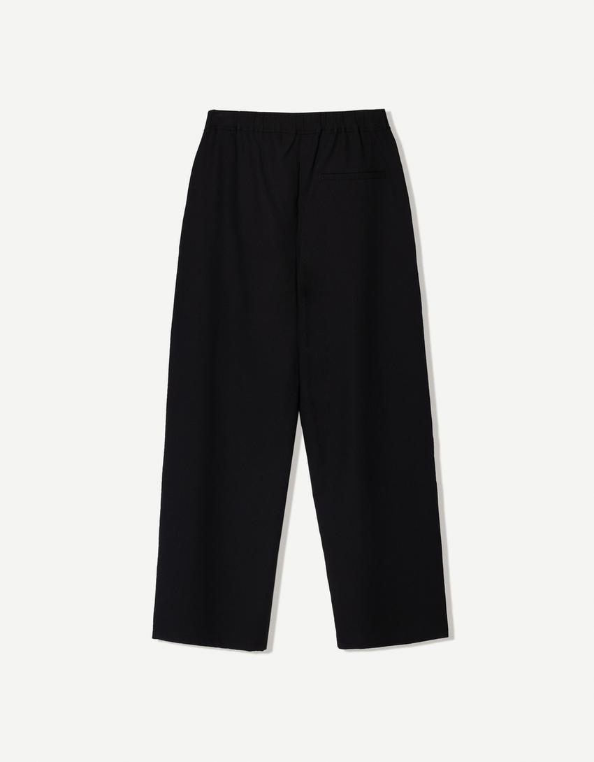 Pantalon baggy jogger plissé