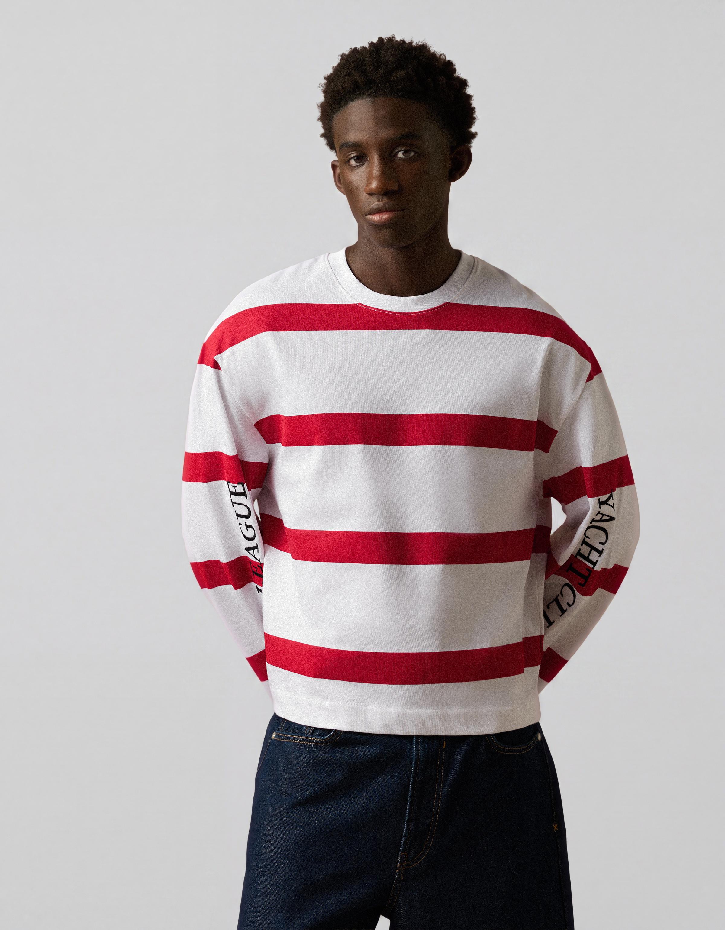 Long sleeve print T-shirt — Red