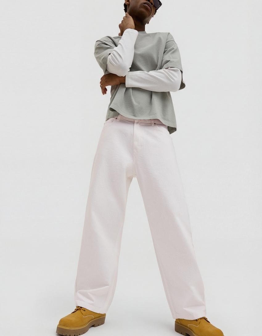 Jeans baggy-Branco