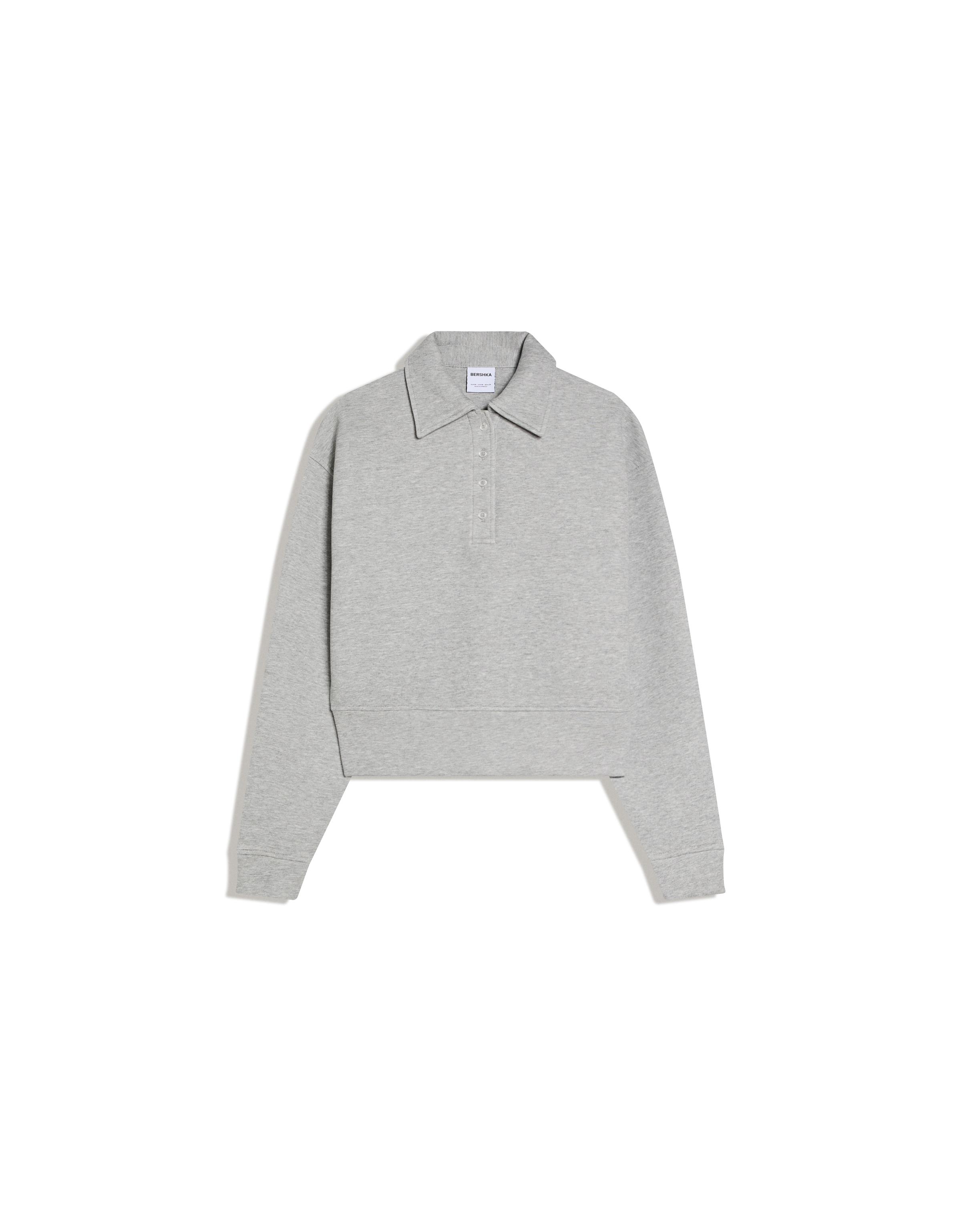 Long sleeve polo shirt with sash