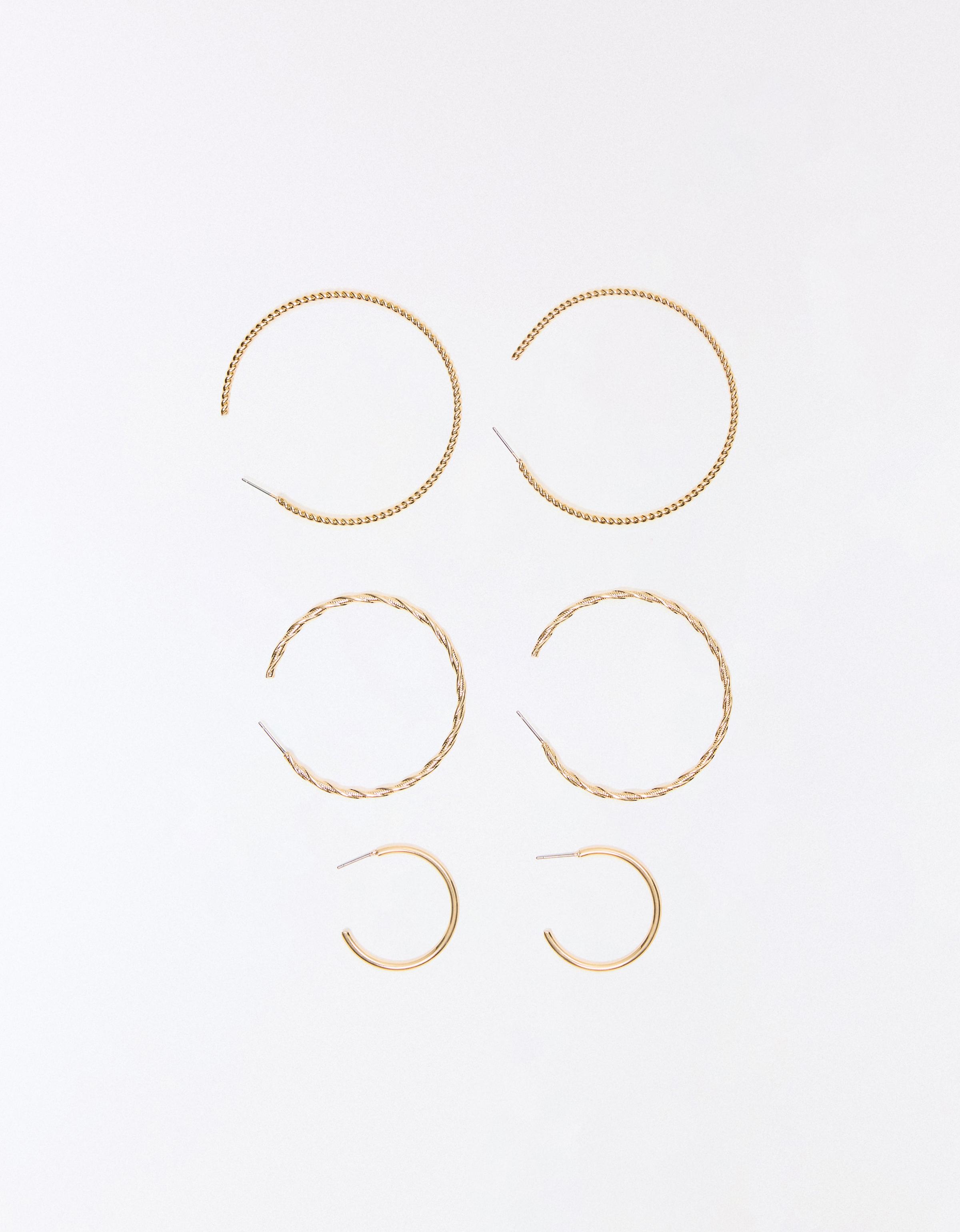 Lot 3 Boucles D’oreilles Créoles M Or