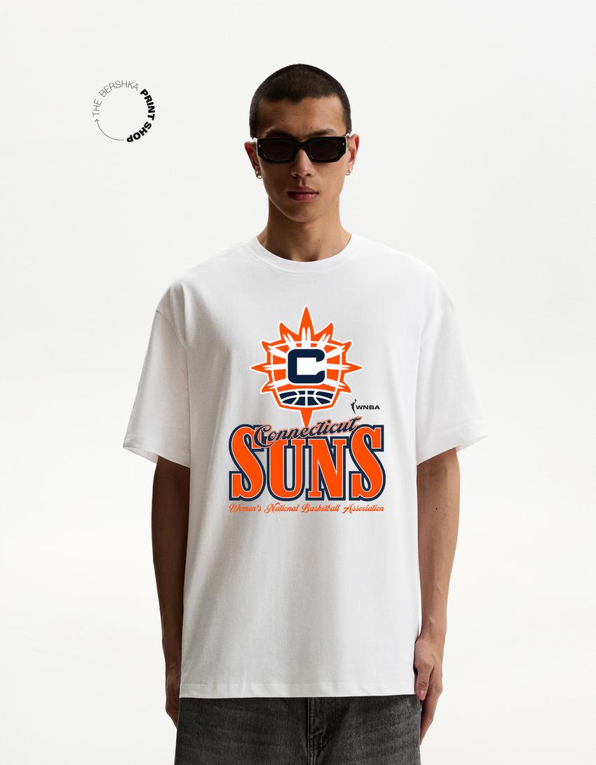 WNBA tričko s krátkym rukávom Connecticut Sun-Biela-1