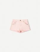 Voluminous studded shorts