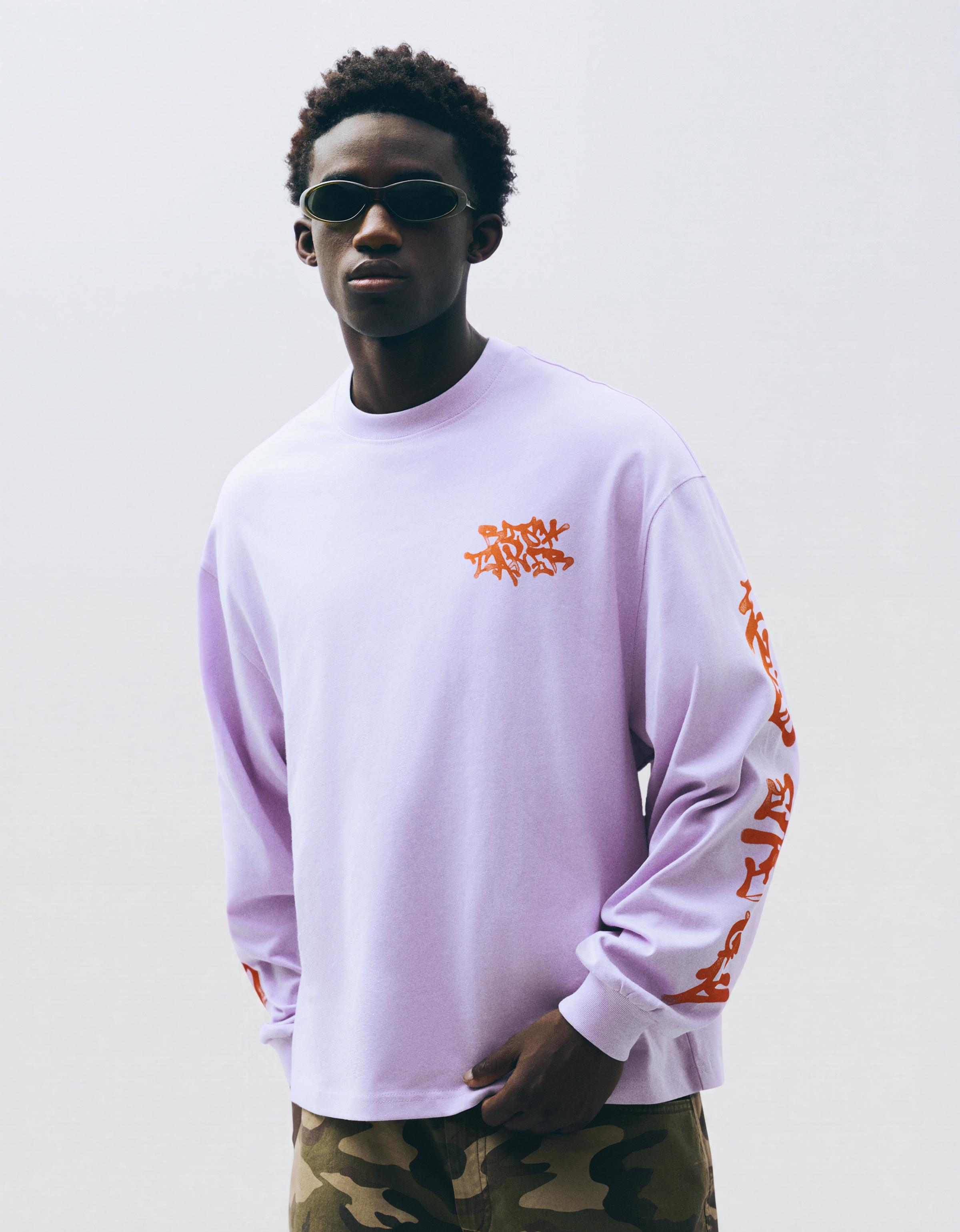 Long-sleeve print T-shirt — Violet