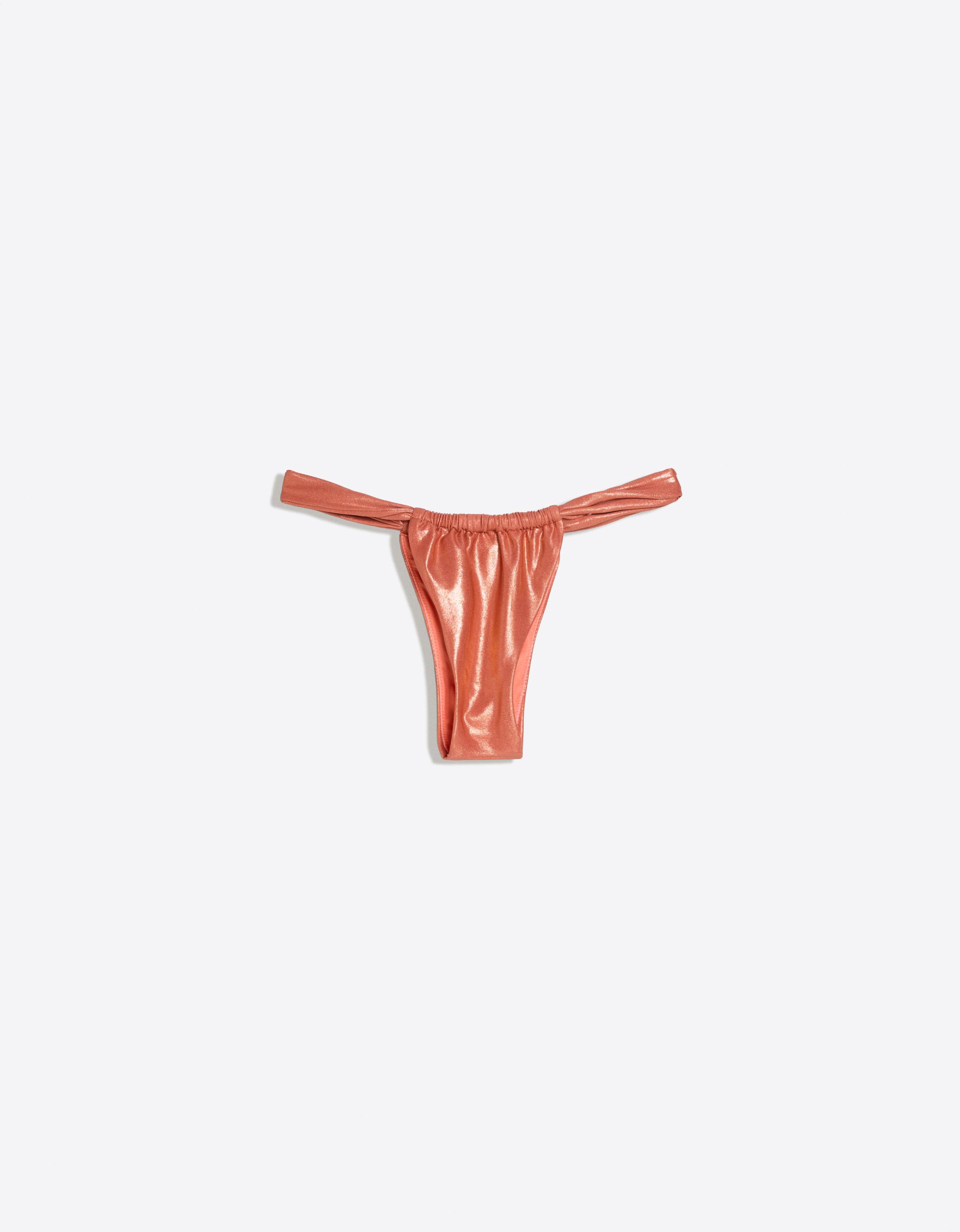 Laminated bikini briefs