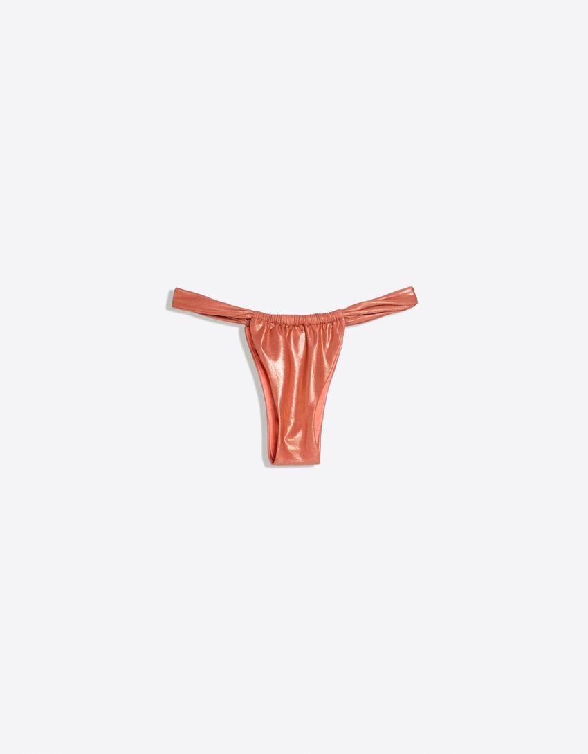 Bas de bikini lamé-Orange