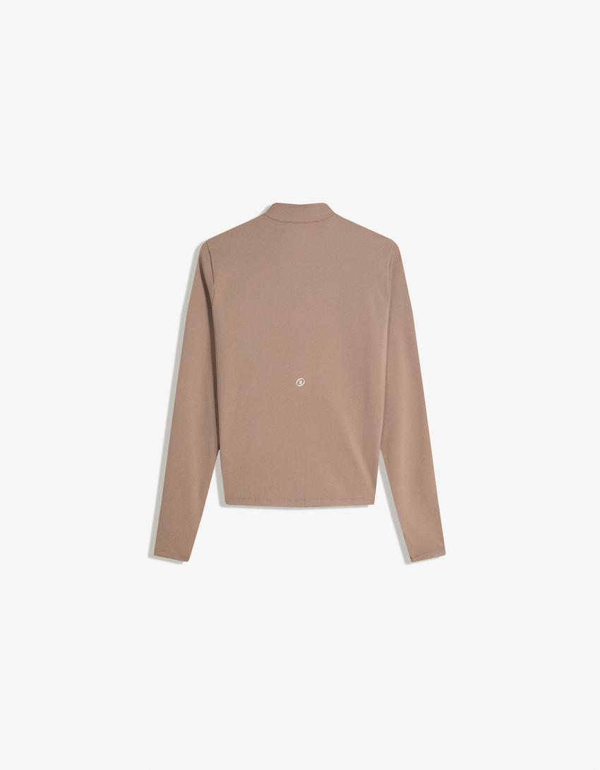 Chaqueta cremallera quick dry & breathable-Camel-1