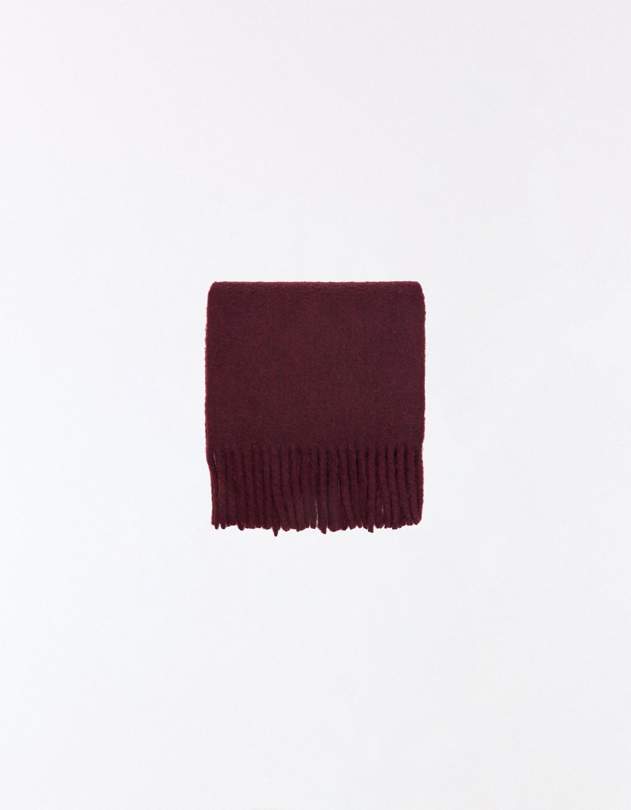 Chunky fringed scarf — Maroon