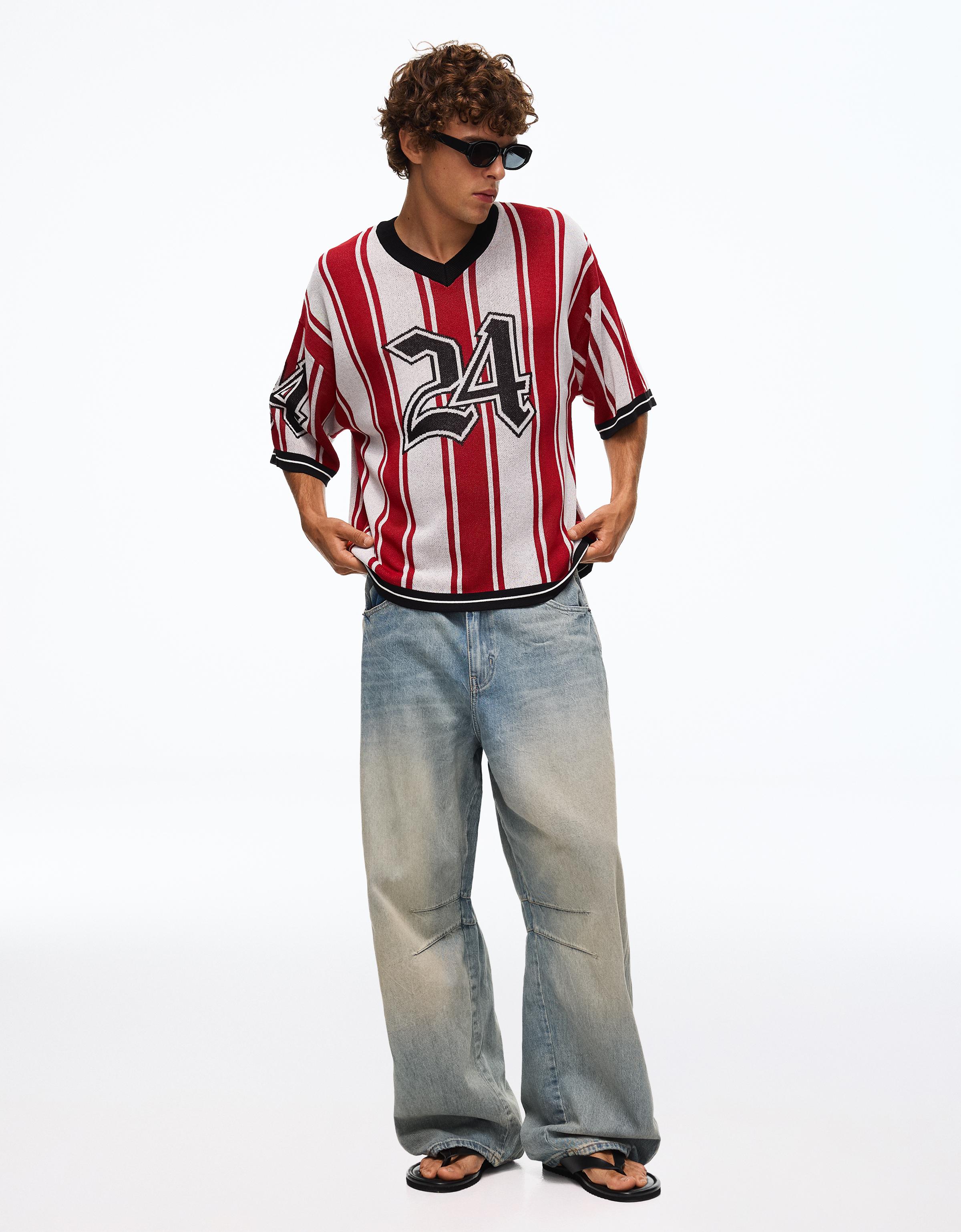 Short sleeve print T-shirt — Red