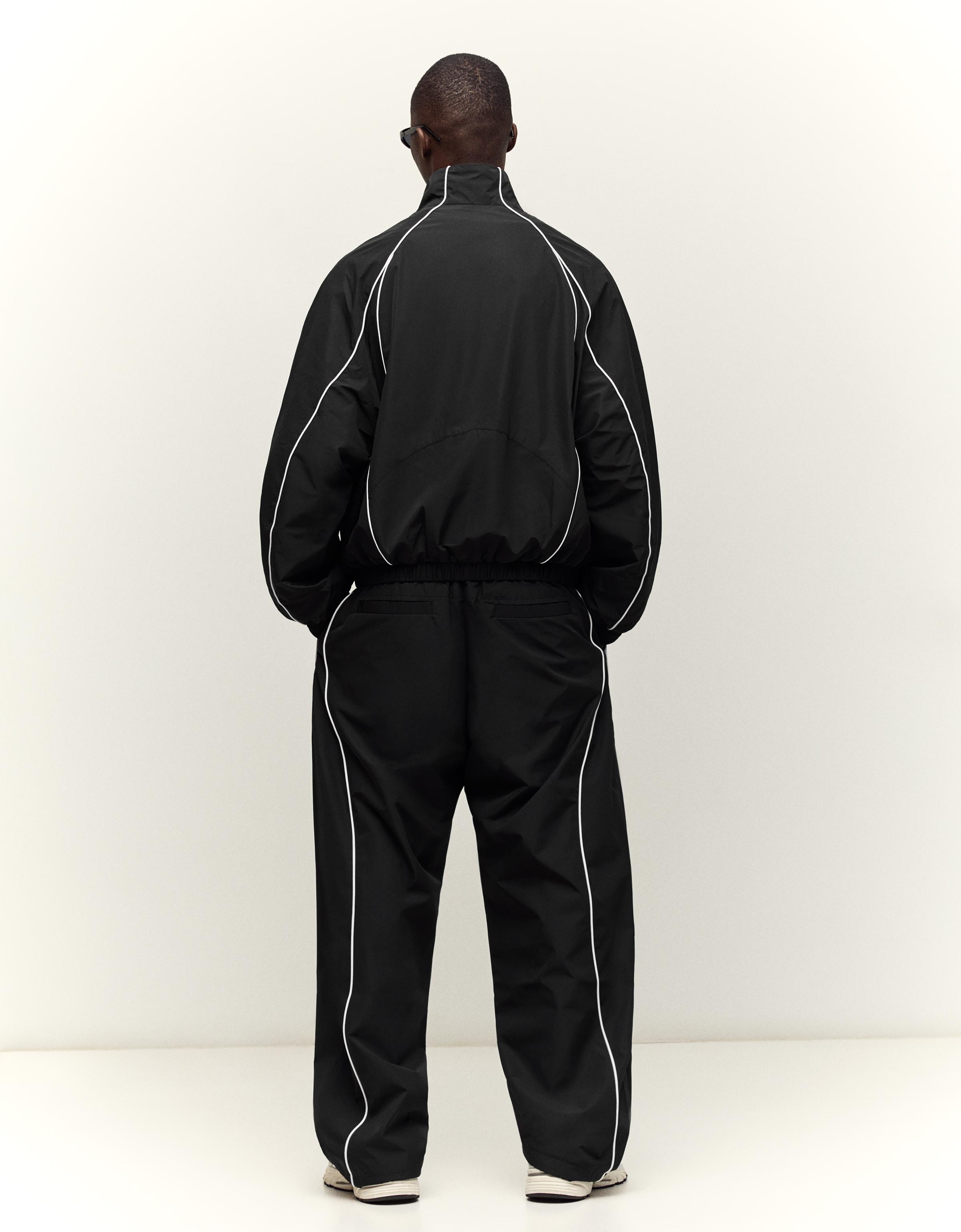 Contrast technical jacket — Black