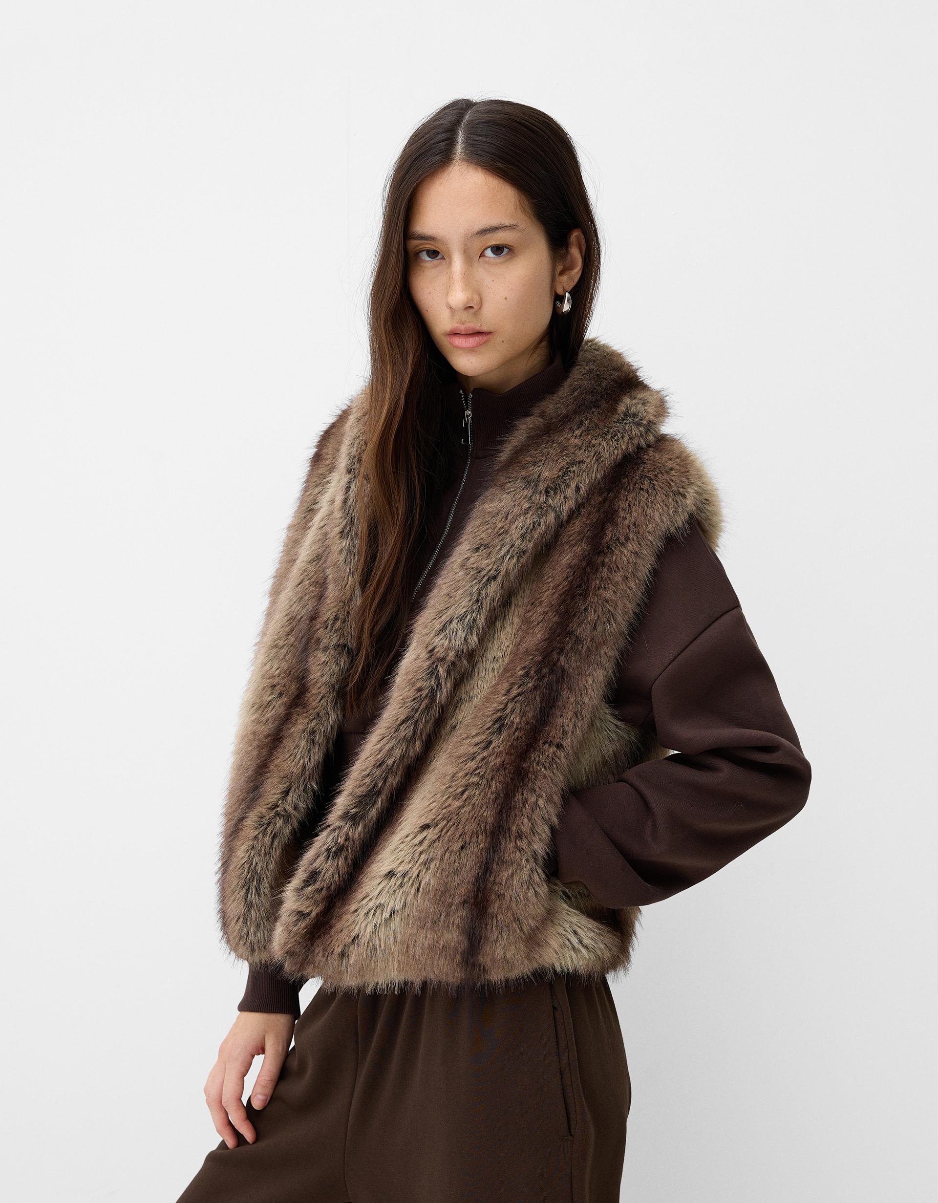 Marrón Chaleco Acolchado Mujer Hm H&m Chaleco Leopardo Mujer