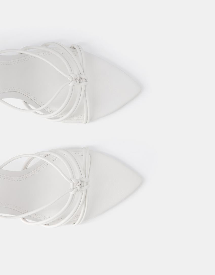 Sandàlies taló lligades-Blanc