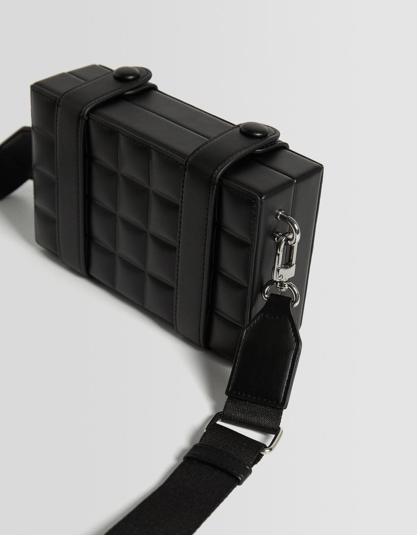 Minaudière rigide à bandoulière-Noir-2