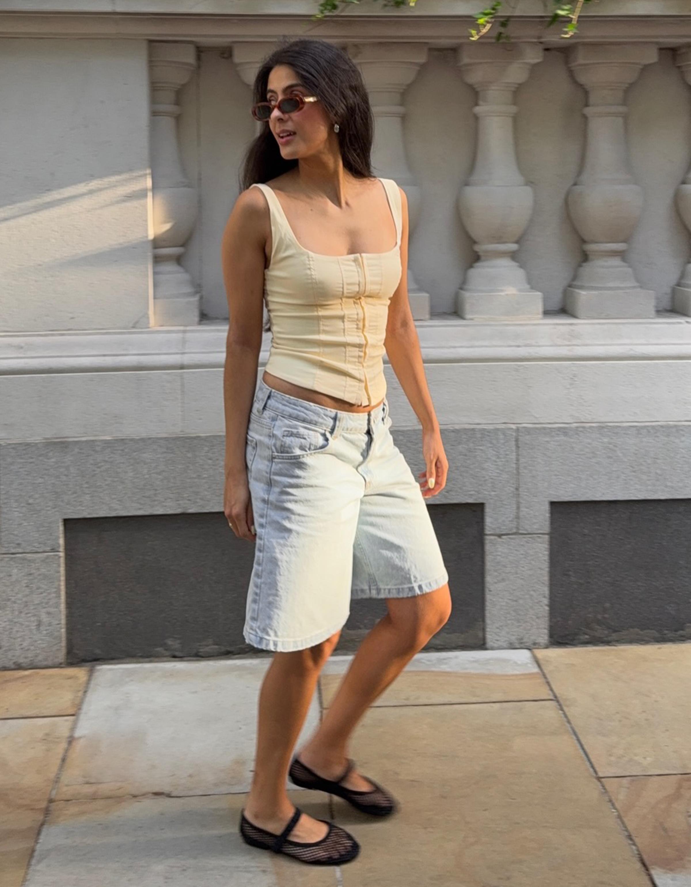 Bengaline corset top — Yellow