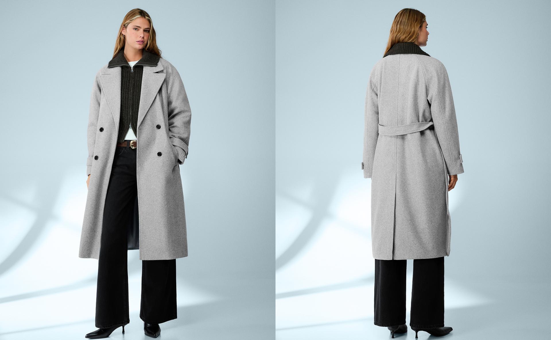 Soft trench coat with belt