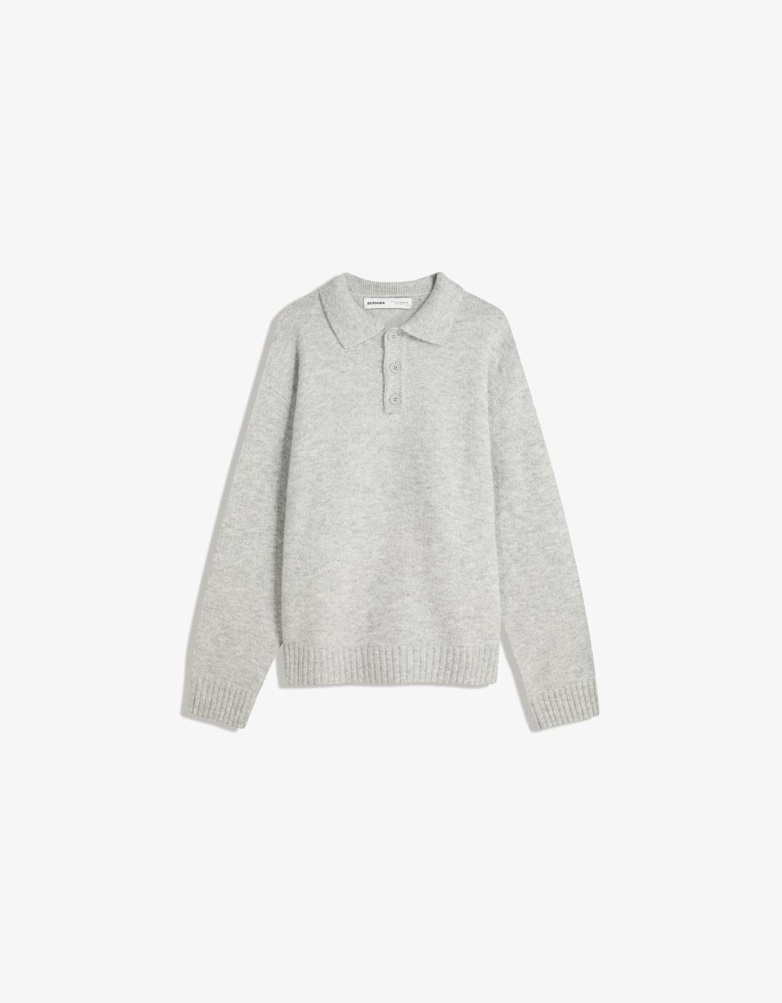 Polo collar sweater