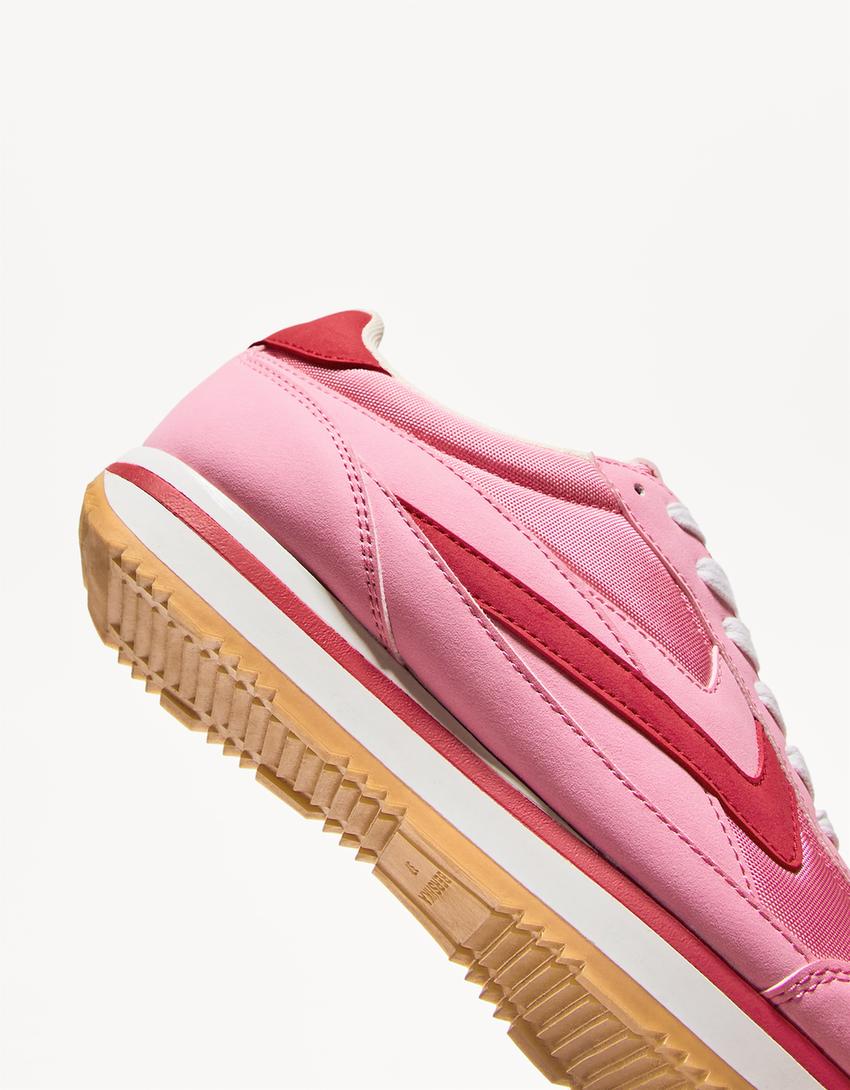 Zapatilla deportiva retro-Rosa-3
