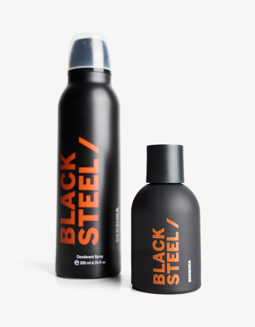 Black steel eau de toilette 50 ml & Deso 200 ml.-Negro