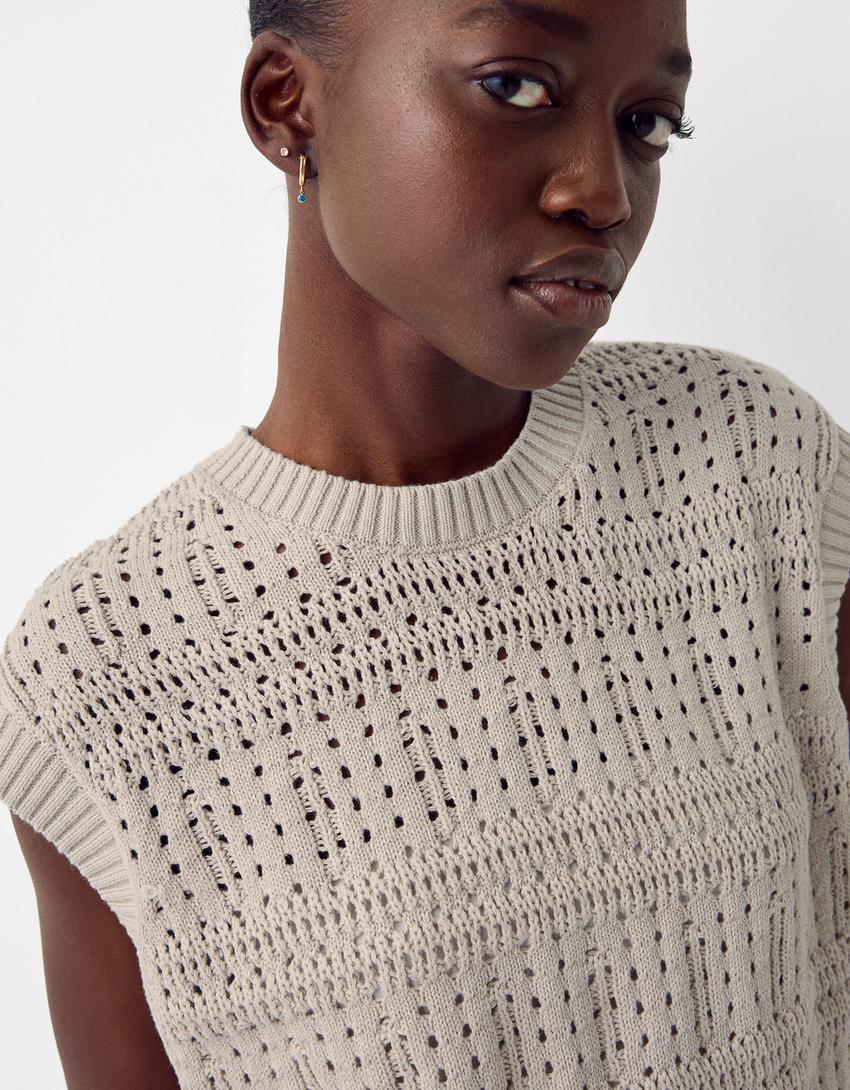 Chaleco estructura calados-Verde-6