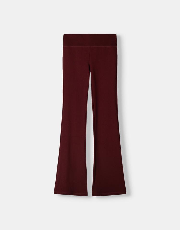 Pantalón flare cintura canalé