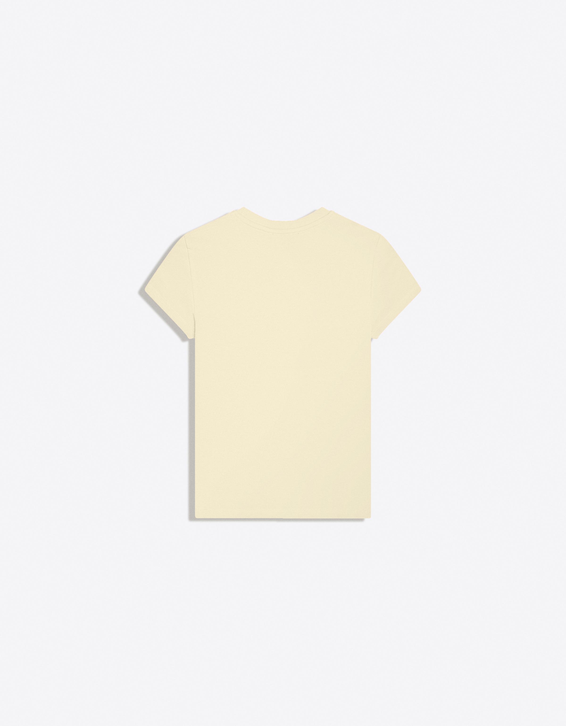 Short sleeve round neck T-shirt — Yellow