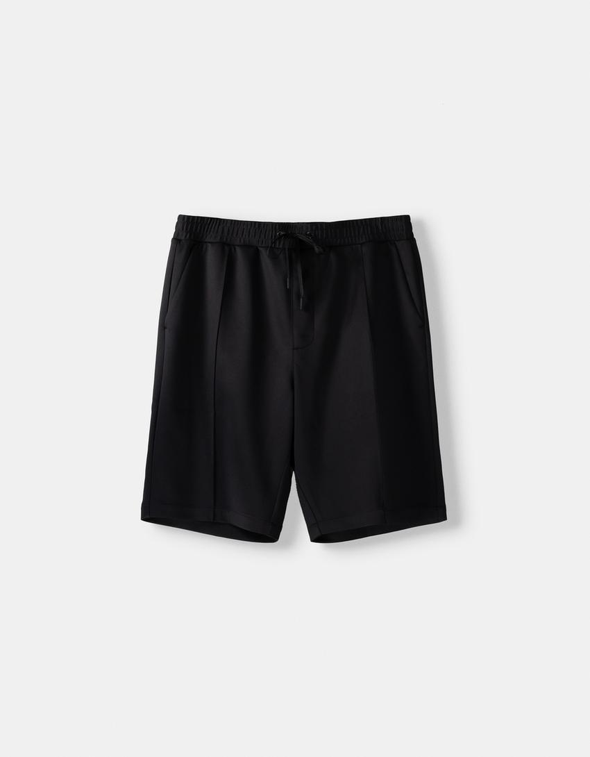 Bermuda jogger interlock-Negro-4