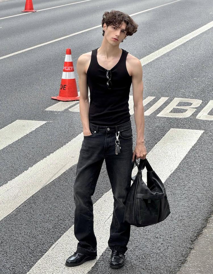 Ribbed vest top