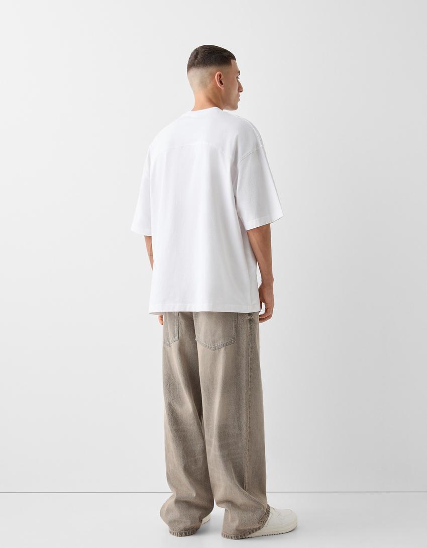 Jeans super baggy-Cinza-2